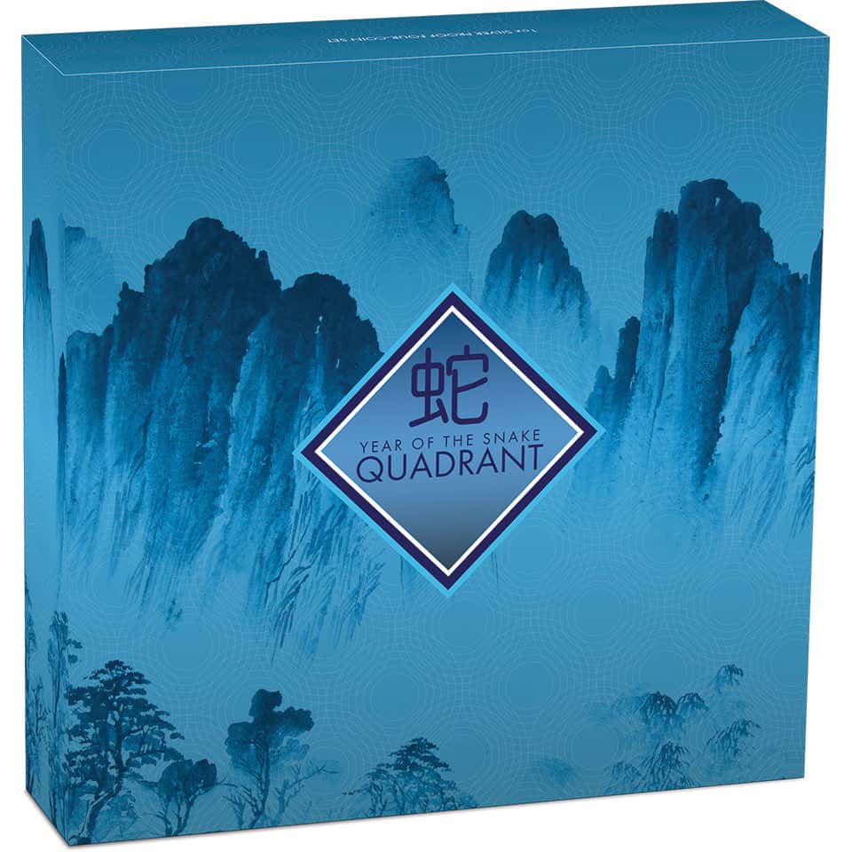 2025 Year Of The Snake Quadrant 1oz Silver Proof Coloured Four-Coin Set