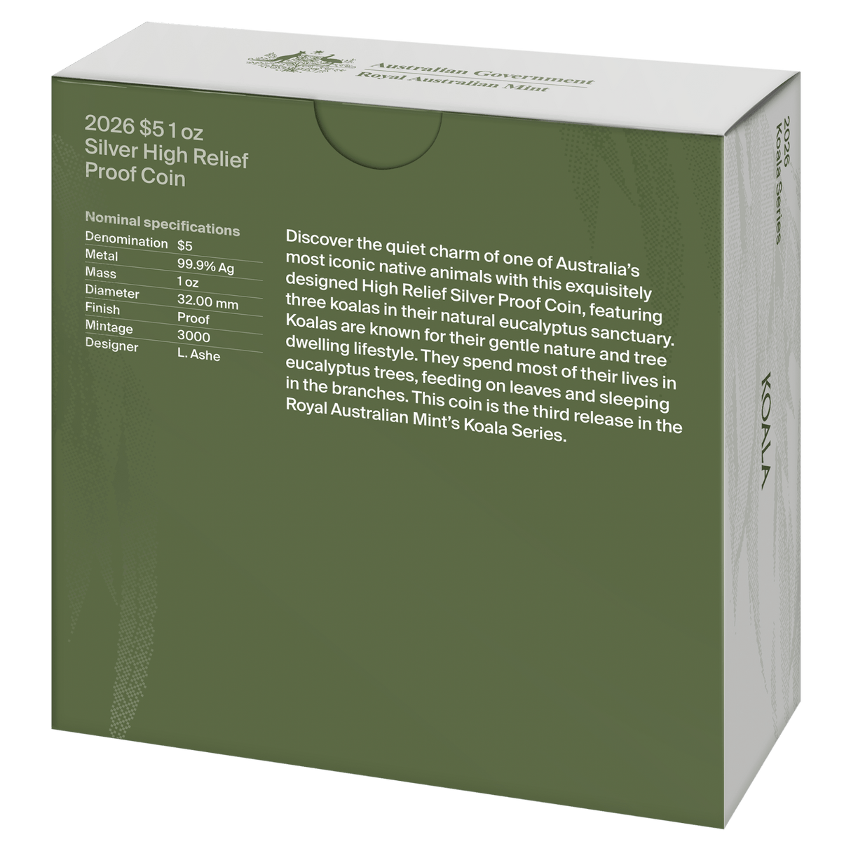 2026 Koala Series $5 Silver Proof Coin 2026