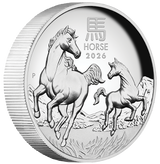 Australian Lunar Series III Year Of The Horse 2026 1oz Silver Proof High Relief Coin