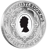 2026 1oz Bridgerton Lady Whistledown Coloured Silver Coin