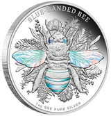 Australian Native Bees - Blue-banded Bee 2025 1oz Silver Proof Hologram Coin