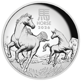 Australian Lunar Series III Year Of The Horse 2026 1oz Silver Proof High Relief Coin