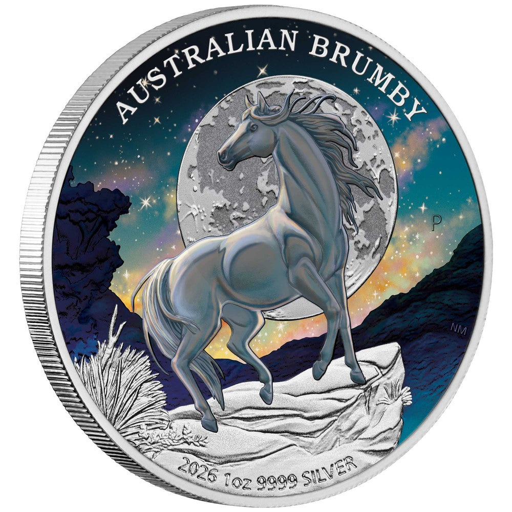 2026 Brumby 1oz Silver Coloured Coin
