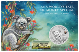 2025 ANA World’s Fair of Money Australian Koala $1 Privy Mark 1oz Silver Brilliant Uncirculated Coin