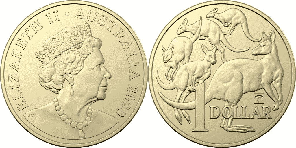 2020 $1 Mob of Roos Currywurst Privy World Money Fair Berlin (WMF)