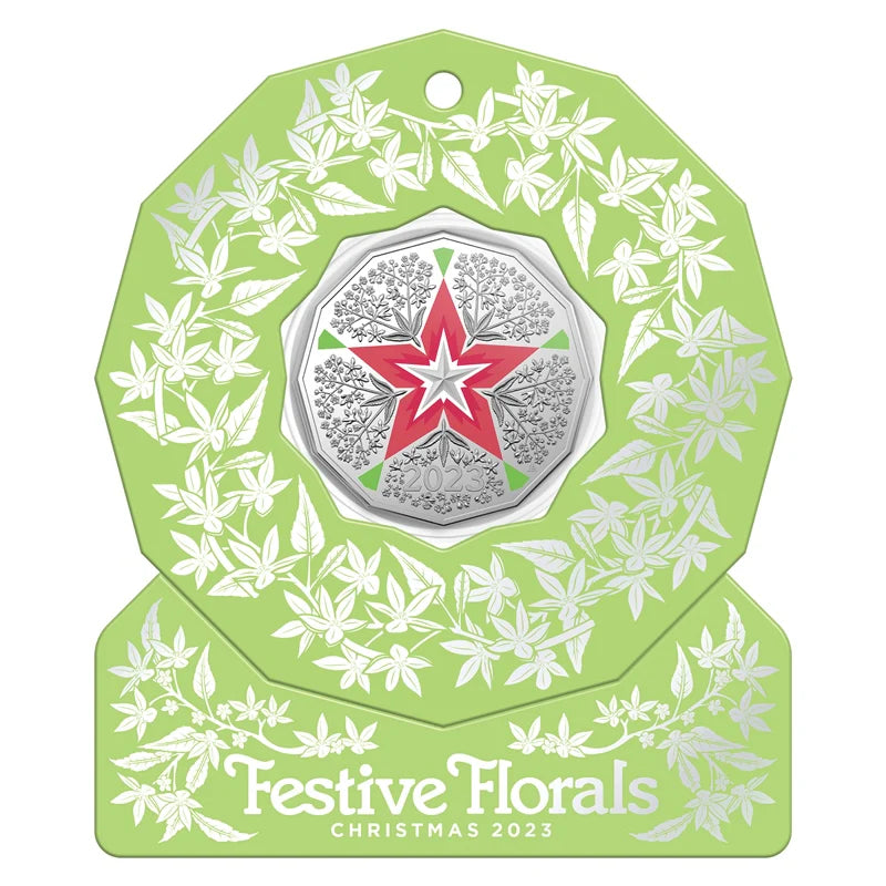 50c 2023 Christmas Festive Floral UNC - Set of 5