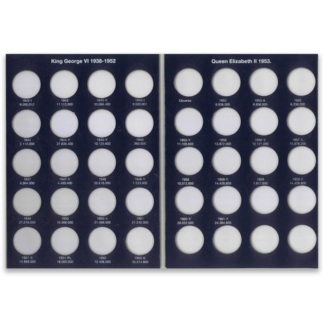 Lighthouse Push-In Coin Album – Australian Penny 1911-1961