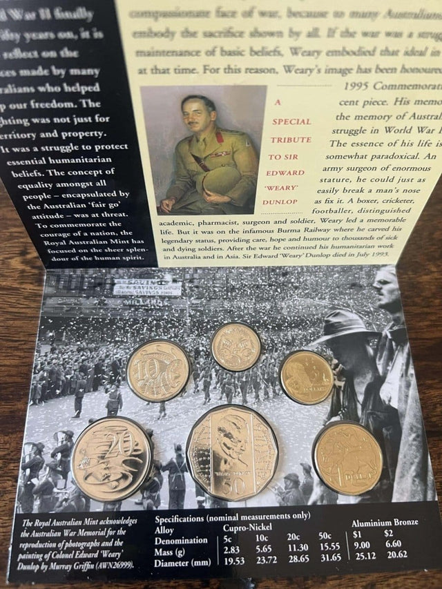 1995 Royal Australian Mint Six Coin Mint Set - Nova Coins