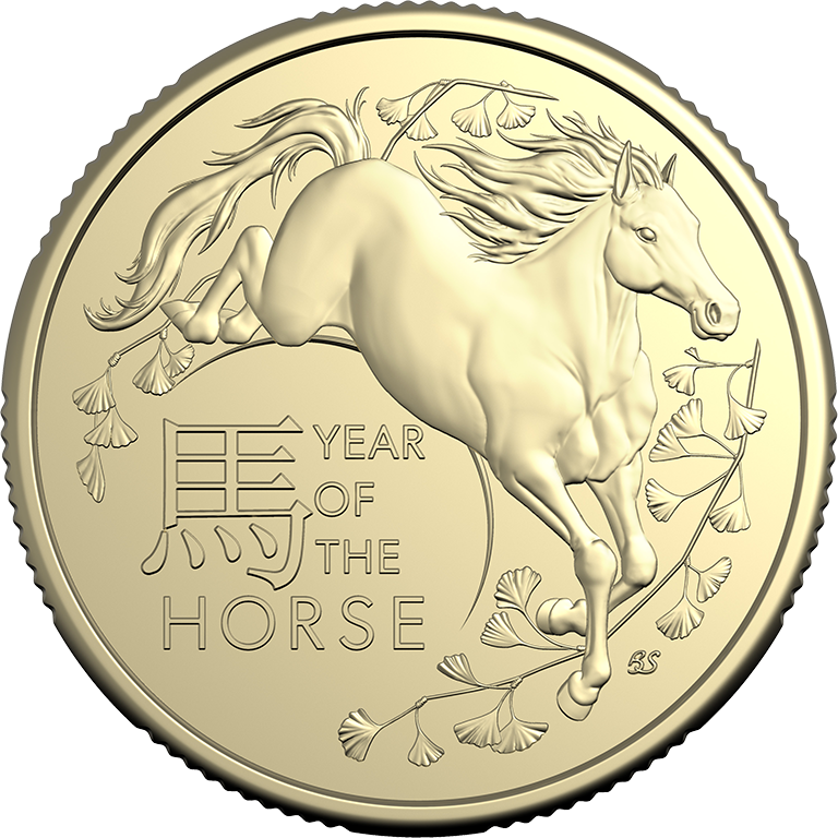 Lunar Series Year of the Horse 2026 $1 Unc Two Coin Set