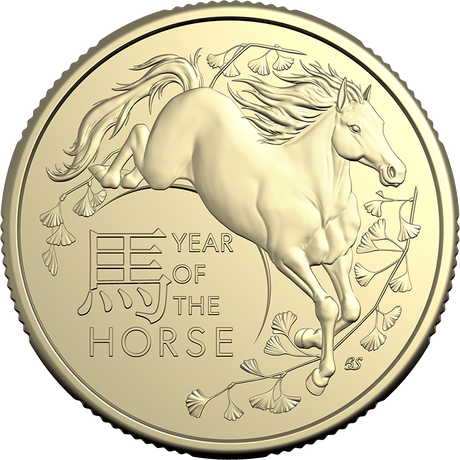 Lunar Series Year of the Horse 2026 $1 Unc Two Coin Set