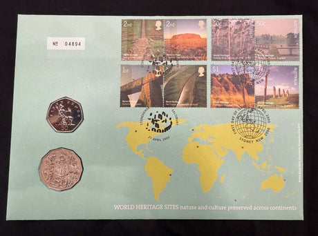 2005 50c World Heritage PNC - Nova Coins