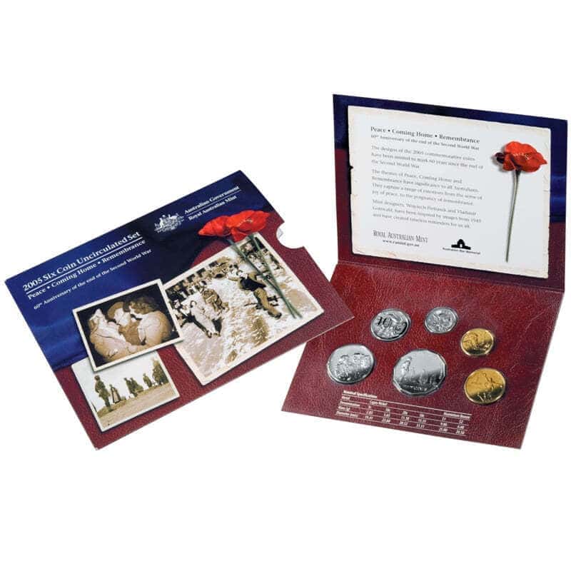 2005 Royal Australian Mint Six Coin Mint Set - Nova Coins