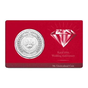 2007 50c Royal 60th Wedding Anniversary Uncirculated Coin - Nova Coins
