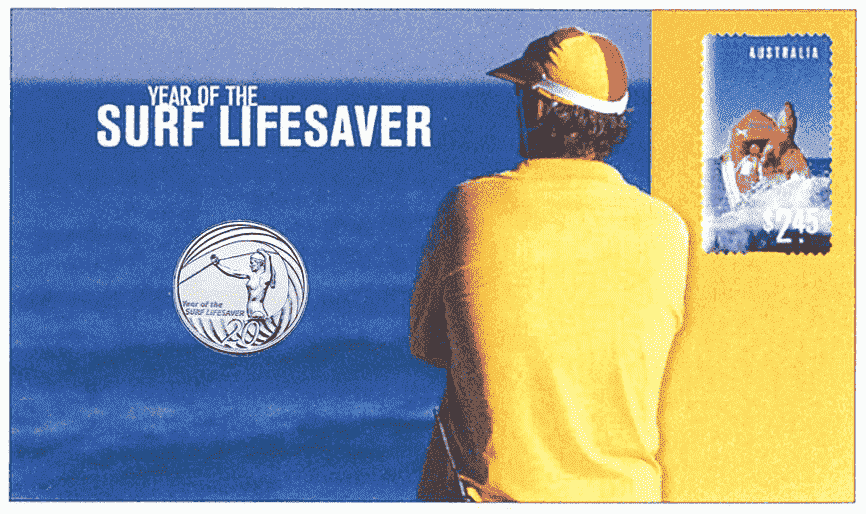 2007 Year of the Surf Lifesaver 20c PNC - Nova Coins