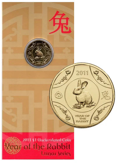 2011 1 Dollar Uncirculated Coin Lunar Year of the Rabbit