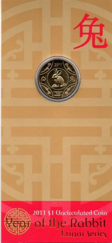 2011 1 Dollar Uncirculated Coin Lunar Year of the Rabbit