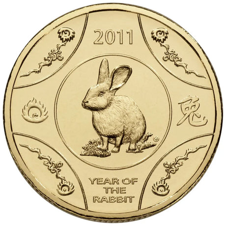 2011 1 Dollar Uncirculated Coin Lunar Year of the Rabbit