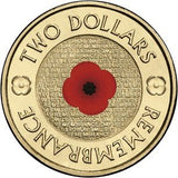 2012 $2 Remembrance Day Red Poppy - Nova Coins