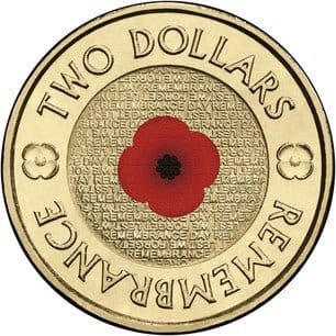 2012 $2 Remembrance Day Red Poppy - Nova Coins