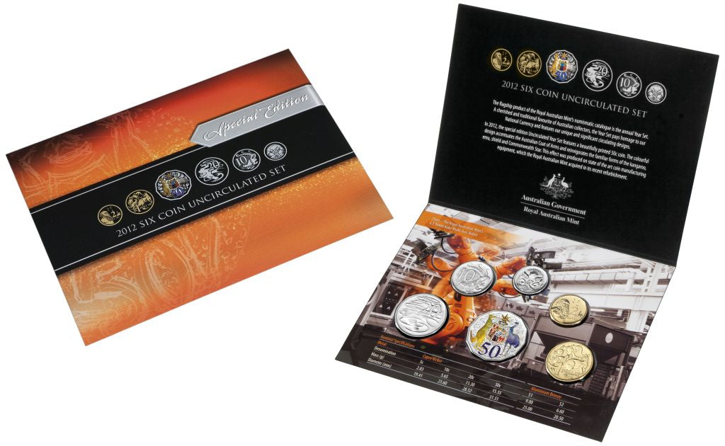 2012 Mint Year Set - Royal Australian Mint - Hyper-metallic 50 cent
