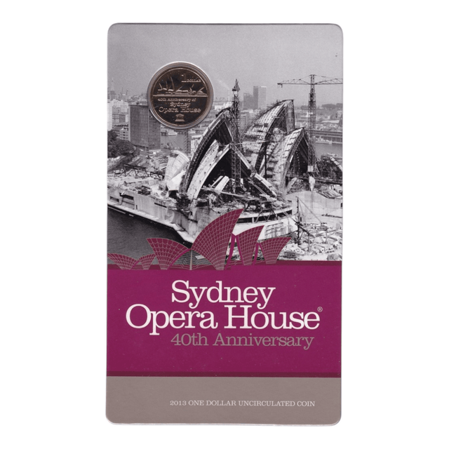2013 1 Dollar Uncirculated Coin Sydney Opera House Carded Coin - Nova Coins