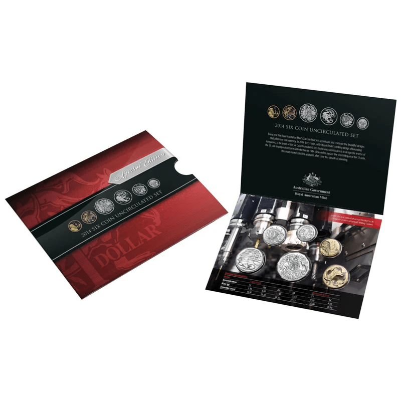 2014 Mint Year Set - Royal Australian Mint - Coloured MOR $1 - Nova Coins