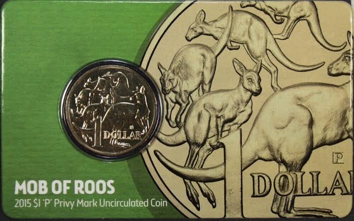 2015 $1 Mob Of Roos ANDA Show Special 'P' Privy Mark UNC - Nova Coins