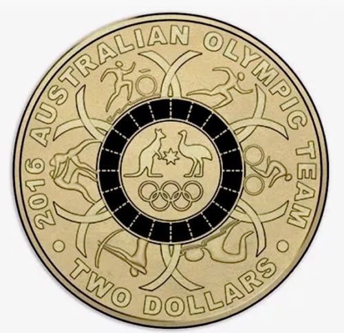 2016 Rio Olympic $2 Black Ring - Nova Coins