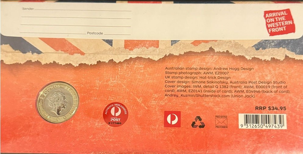 2016 The Great War - Arrival on the Western Front 2 Pound Joint Issue PNC - Nova Coins