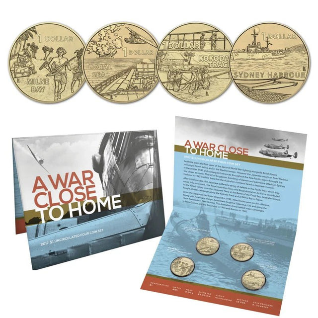 2017 $1 Uncirculated Four Coin Set, 'A War Close to Home' - Nova Coins