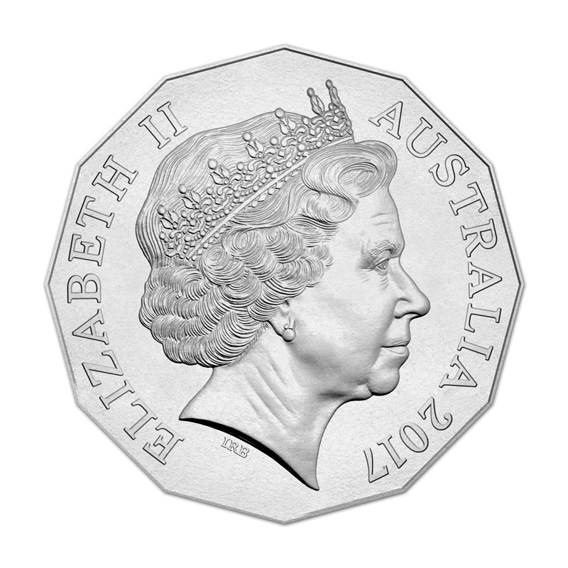 2017 50c Richie Benaud The Voice of Cricket Uncirculated Coin