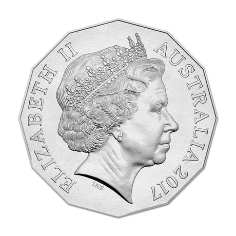 2017 50c Richie Benaud The Voice of Cricket Uncirculated Coin