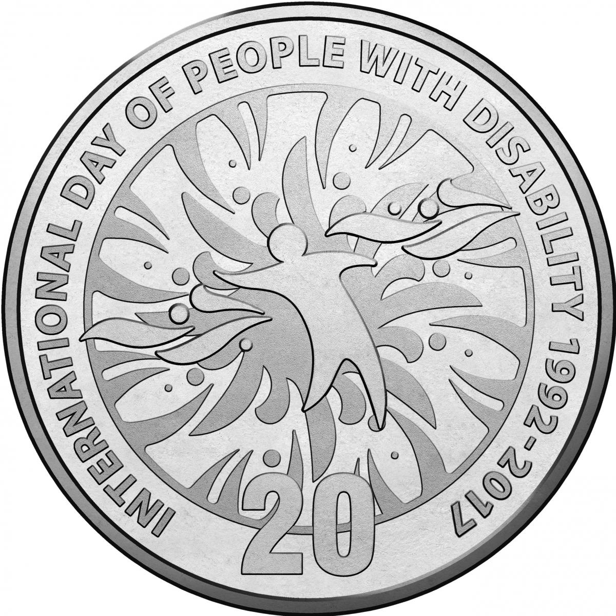 2017 20c International Day of People with Disability Uncirculated Coin