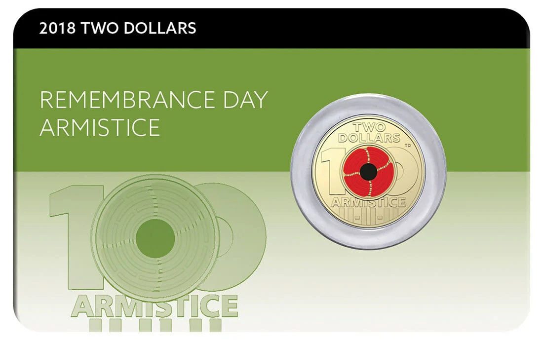 2018 $2 Remembrance Day Armistice UNC Coin Pack