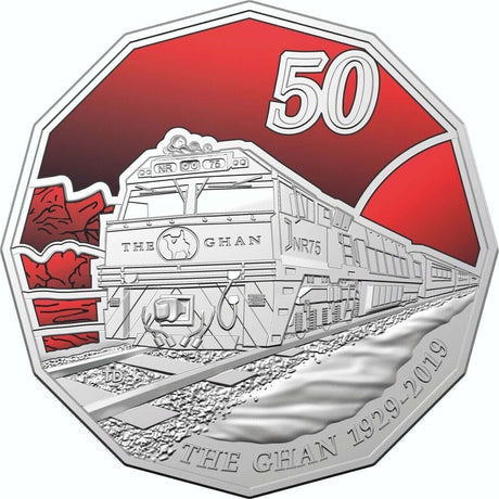 2019 50c The Ghan 90th Anniversary Uncirculated Australian Decimal Coin