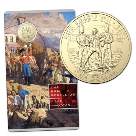 2019 Rum Rebellion 1 Dollar Carded Uncirculated Coin - Nova Coins