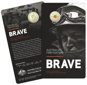 2020 $2 C - Mintmark Australia's Firefighters Brave Coloured RAM Large Carded - Nova Coins