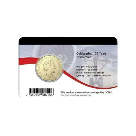 2020 Australia Qantas Centenary $1 Aluminium - Bronze Uncirculated Coin Pack - Nova Coins