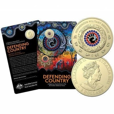 2021 $2 C - Mintmark Indigenous Military Services - IMS Defending Country Large RAM Carded Coin - Nova Coins