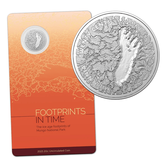 2021 20c Footprints in Time - Mungo National Park - Nova Coins