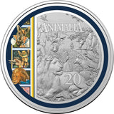 2021 35th Anniversary Of Animalia 20c Coloured Uncirculated Coin - Nova Coins