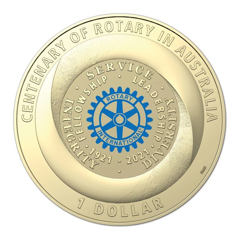 2021 Centenary of Rotary Australia One Dollar Uncirculated Australian Decimal Coin - Nova Coins