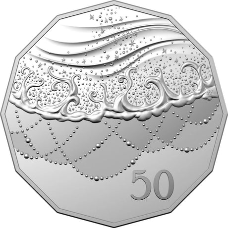 2021 50c Merry Christmas Summer in Australia Decoration Carded Coin