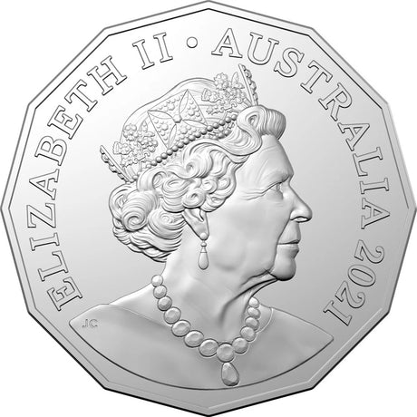 2021 50c Merry Christmas Summer in Australia Decoration Carded Coin