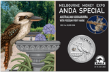 2022 $1 Kookaburra ANDA Melbourne Money Expo Coloured Possum Privy - Nova Coins
