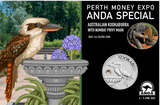 2022 $1 Kookaburra ANDA Perth Money Expo Coloured Numbat Privy - Nova Coins