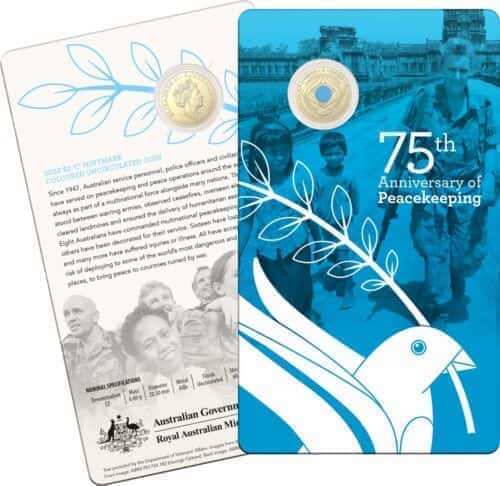 2022 $2 C - mintmark 75th Anniversary of Peacekeeping Large RAM Carded - Nova Coins