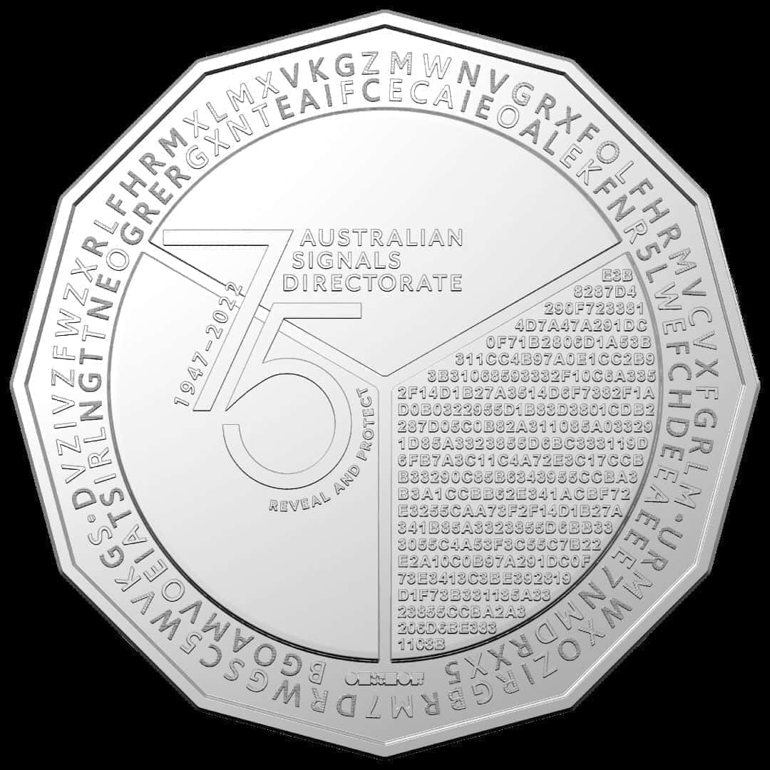 2022 50c 75th Anniversary of The Australian Signals Directorate - reveal and protect - Nova Coins