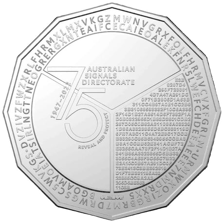 2022 50c 75th Anniversary of The Australian Signals Directorate - reveal and protect - Nova Coins