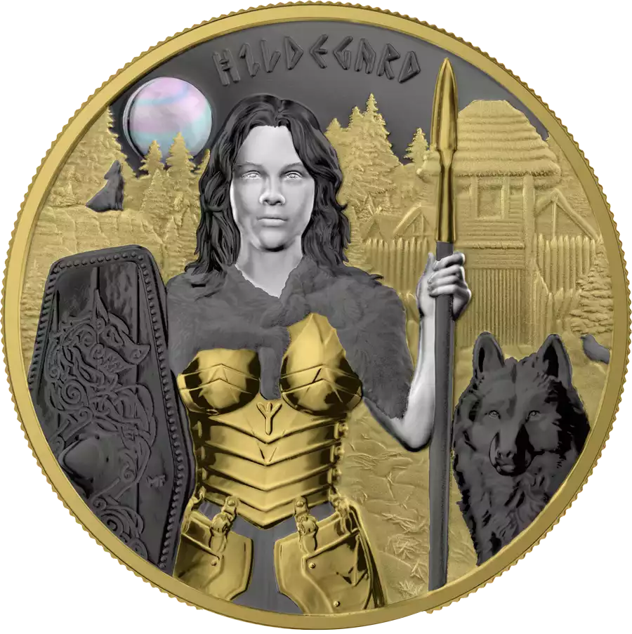 2022 Germania Valkyries: Hildegard Valhalla 1 oz Silver Round BU